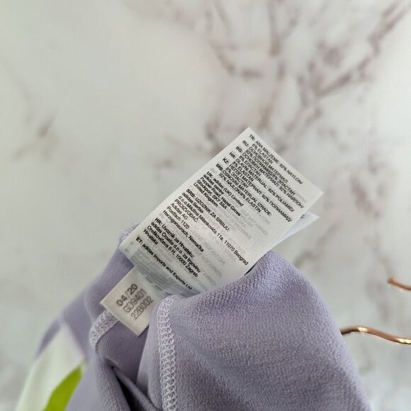 Adidas Legging Women Small Training Prime Knit Fine Tight Purple Green GD9401 - Picture 11 of 12